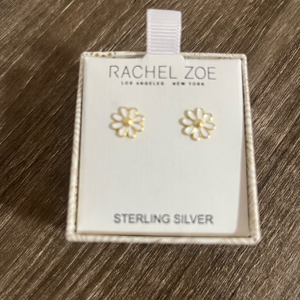 Rachel Zoe Gold Flower Stud Earrings